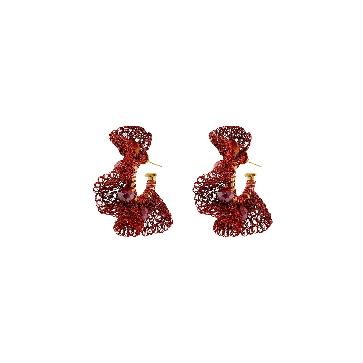 Brinco Nalu Hoop Infinite Love - Burgundy