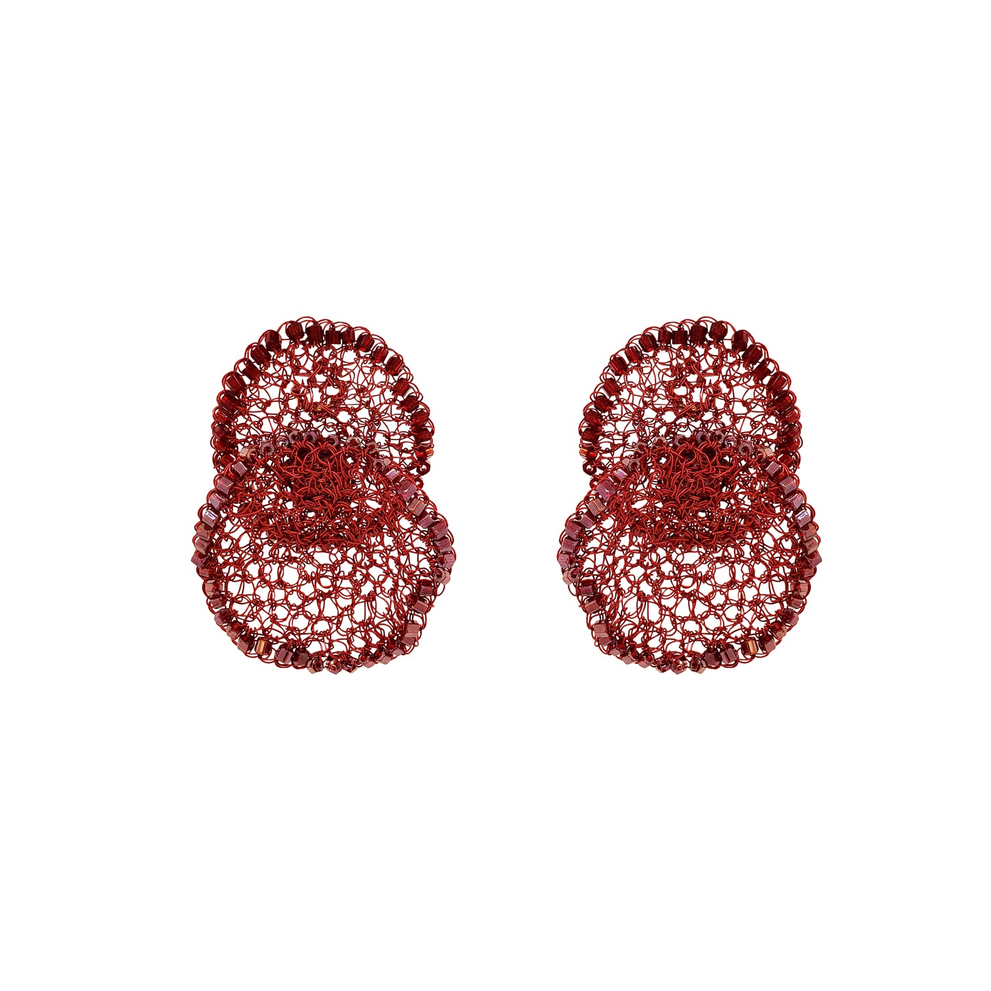 Brinco de Crochê Jasmine Duo Infinite Love - Burgundy
