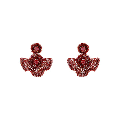 Brinco de Crochê Crest Flower Bigger Infinite Love - Burgundy
