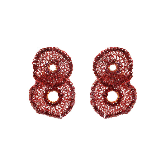 Brinco de Crochê Crista Infinite Love - Burgundy