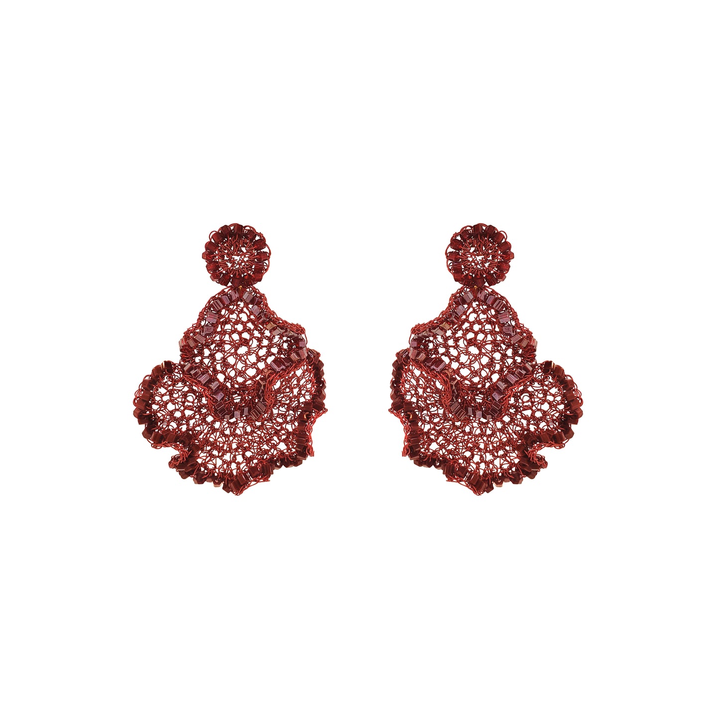 Brinco de Crochê Imperial Garden Infinite Love - Burgundy