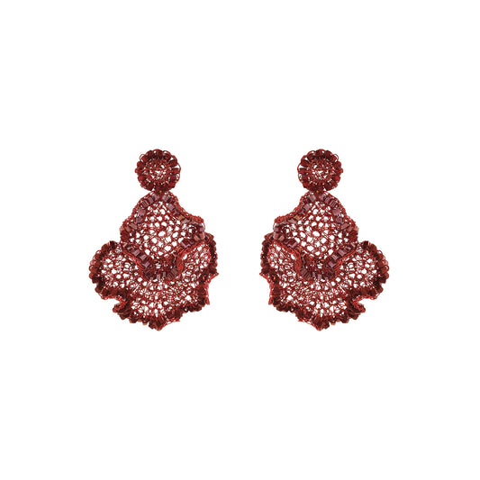 Brinco de Crochê Imperial Garden Infinite Love - Burgundy