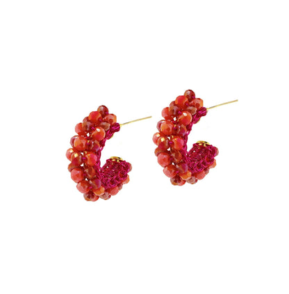 Brinco Dandelion Hoops Aurora Rosa