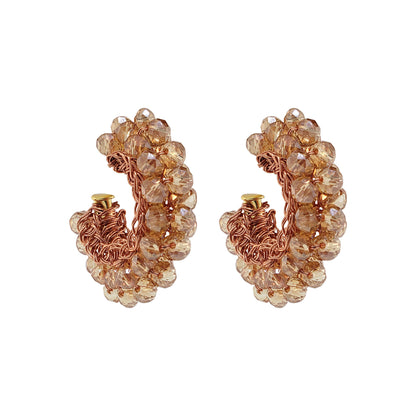 Brinco de Crochê Mini Argola Nude Mystic Forest