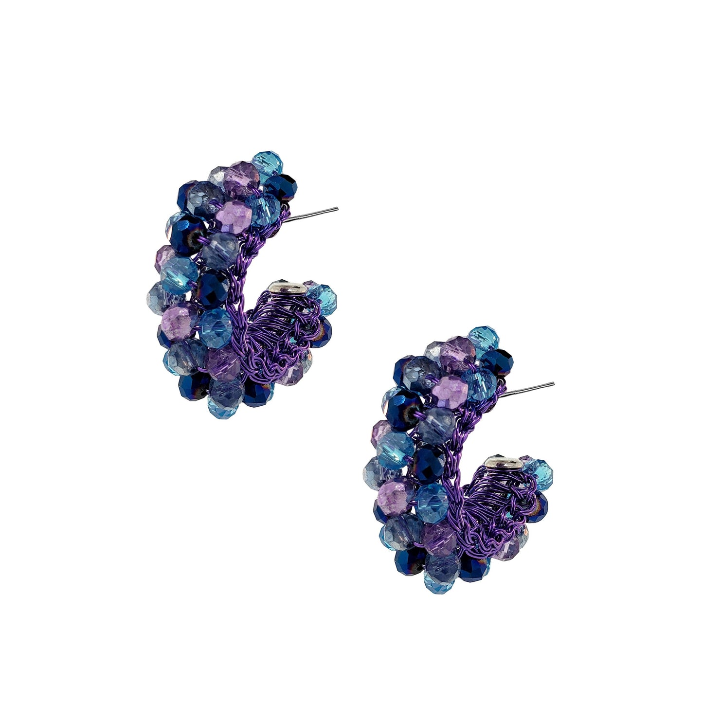 Brinco Dandelion Hoops Aurora Lilás