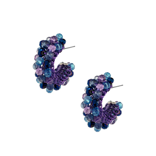 Brinco Dandelion Hoops Aurora Lilás