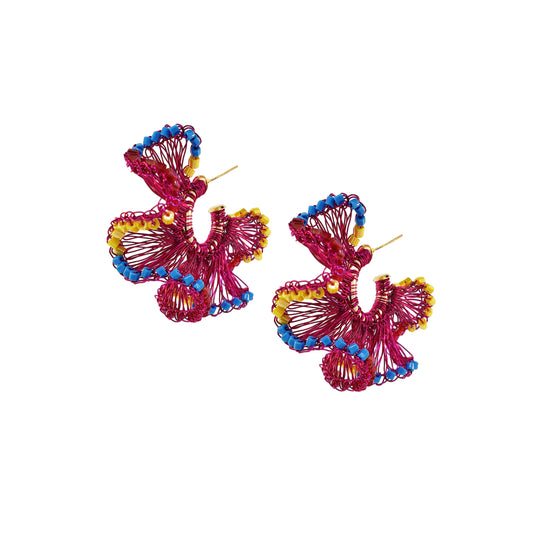 Brinco de Crochê Rio Hoops Eletric Warmth Mix