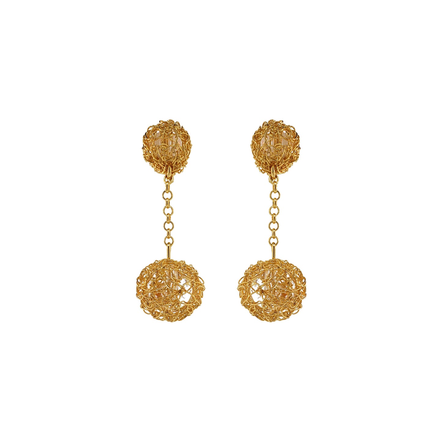 Brinco de Crochê Uni Dourado