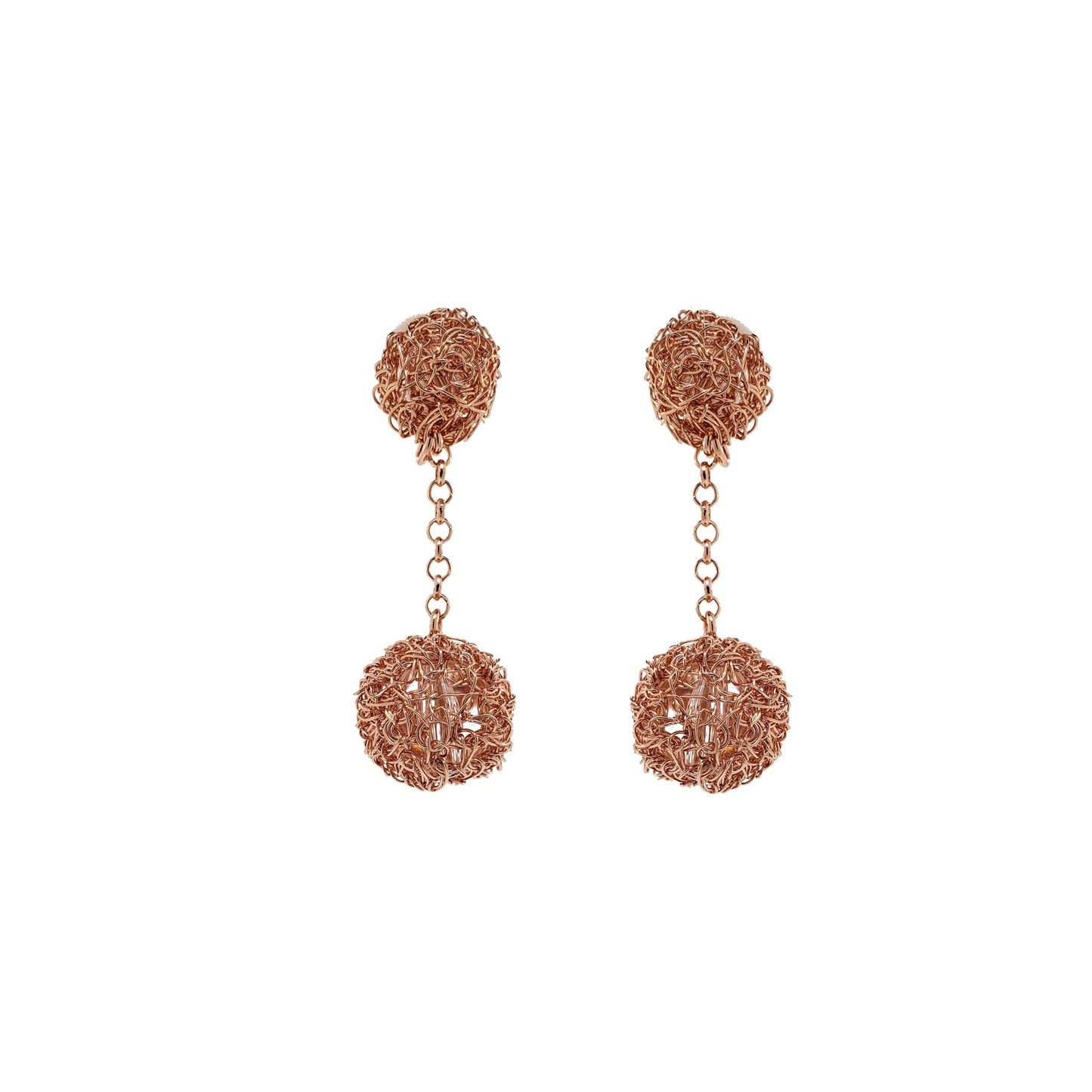 Brinco de Crochê Uni Rosé Gold