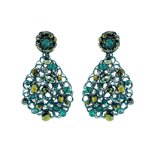 Brinco de Crochê Aurora Teal