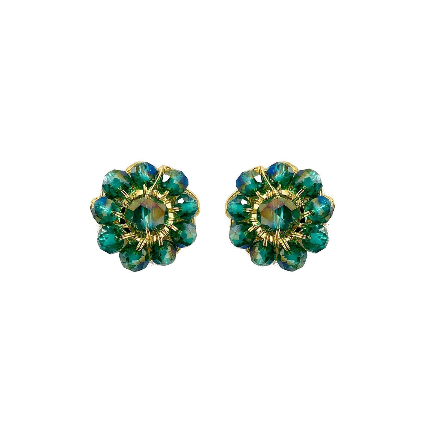Brinco de Crochê Mini Flor Classics Verde