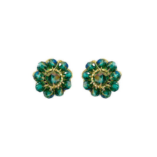 Brinco de Crochê Mini Flor Classics Verde