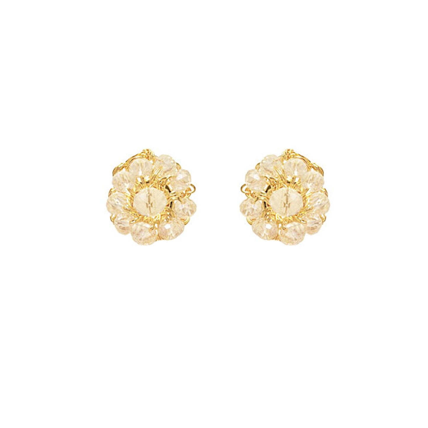 Brinco de Crochê Mini Flor Classics Cristal