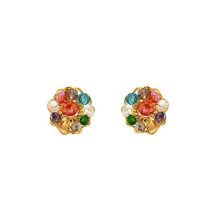 Brinco de Crochê Mini Flor Classics Colorido