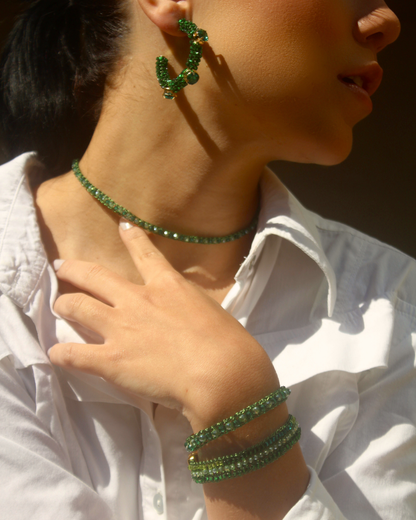 Colar de Crochê Choker Mix Green