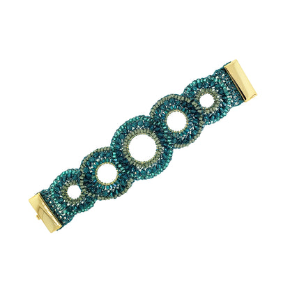 Bracelete de Crochê Gush Teal