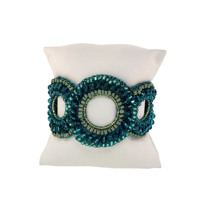 Bracelete de Crochê Gush Teal