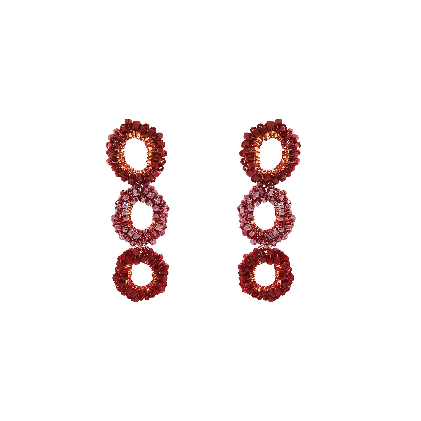 Brinco de Crochê Halo Infinite Love - Burgundy