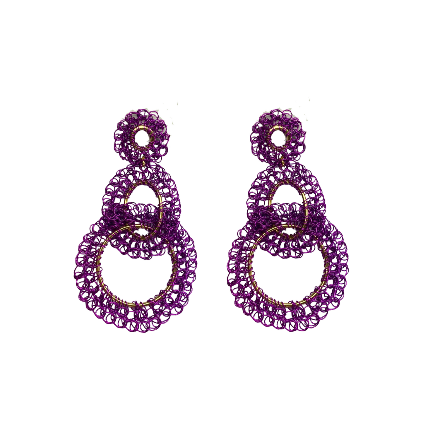 Brinco de Crochê Artemis Roxo Sale