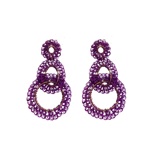 Brinco de Crochê Artemis Roxo Sale
