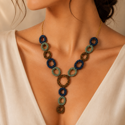 Colar de Crochê Halo Cascade Infinite Love – Riviera