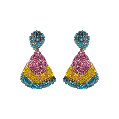 Brinco Gota Leque Magic Pink