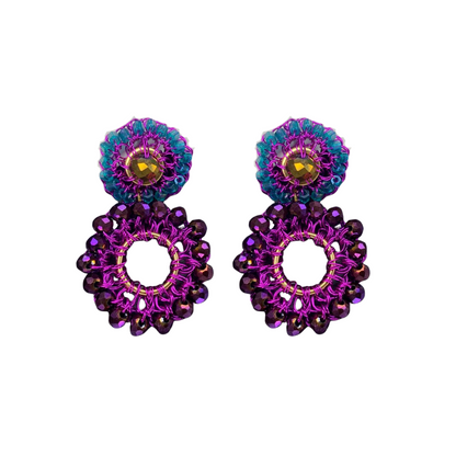 Brinco de Crochê Minerva Roxo Sale