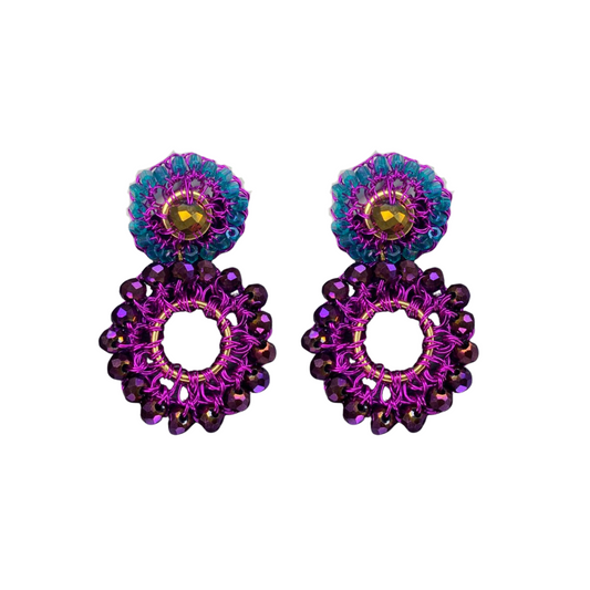 Brinco de Crochê Minerva Roxo Sale