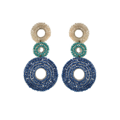 Brinco de Crochê Conjunto Mandalas Caribbean