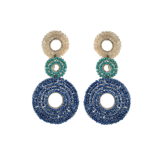 Brinco de Crochê Conjunto Mandalas Caribbean