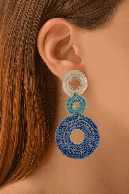Brinco de Crochê Conjunto Mandalas Caribbean
