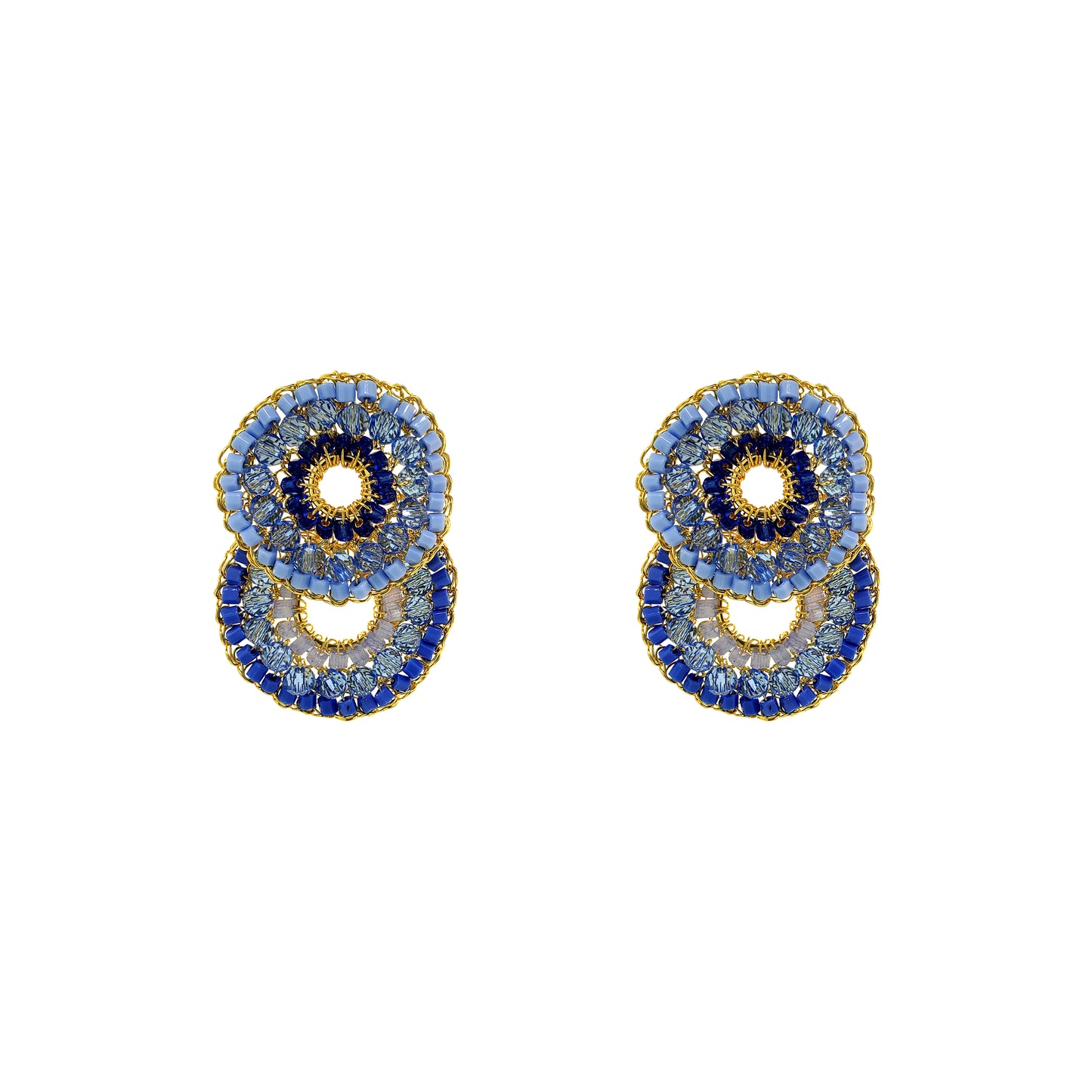 Brinco de Crochê Gush Sky Blue