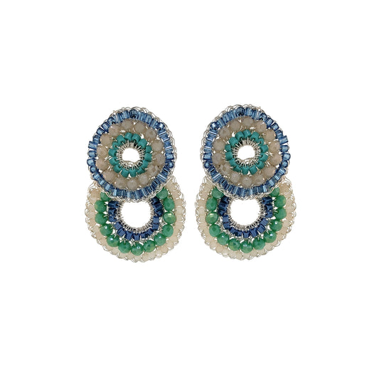 Brinco de Crochê Duo Argolas Caribbean