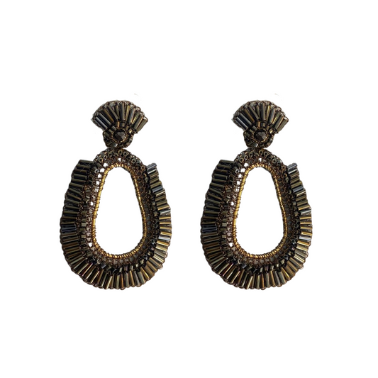 Brinco de Crochê Leque Marrom Sale