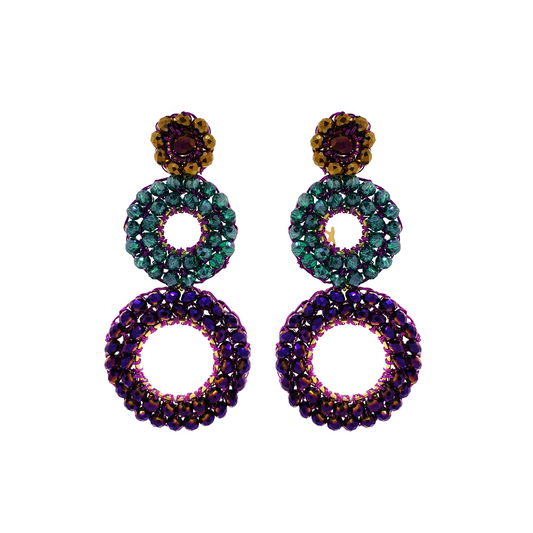 Brinco de Crochê Tri Elos Amazon