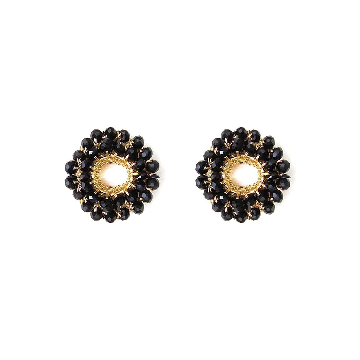 Brinco de Crochê Mini Preto Gold