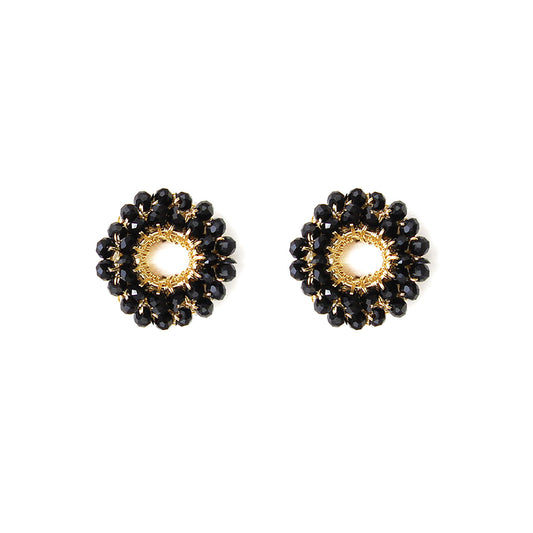 Brinco de Crochê Mini Preto Gold