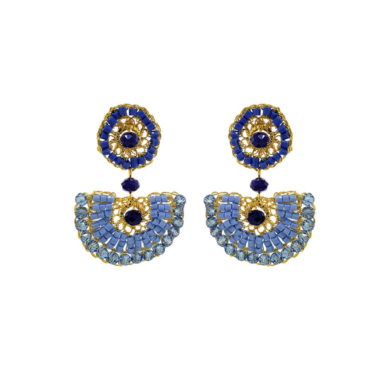 Brinco de Crochê Mystra Dangle Sky Blue