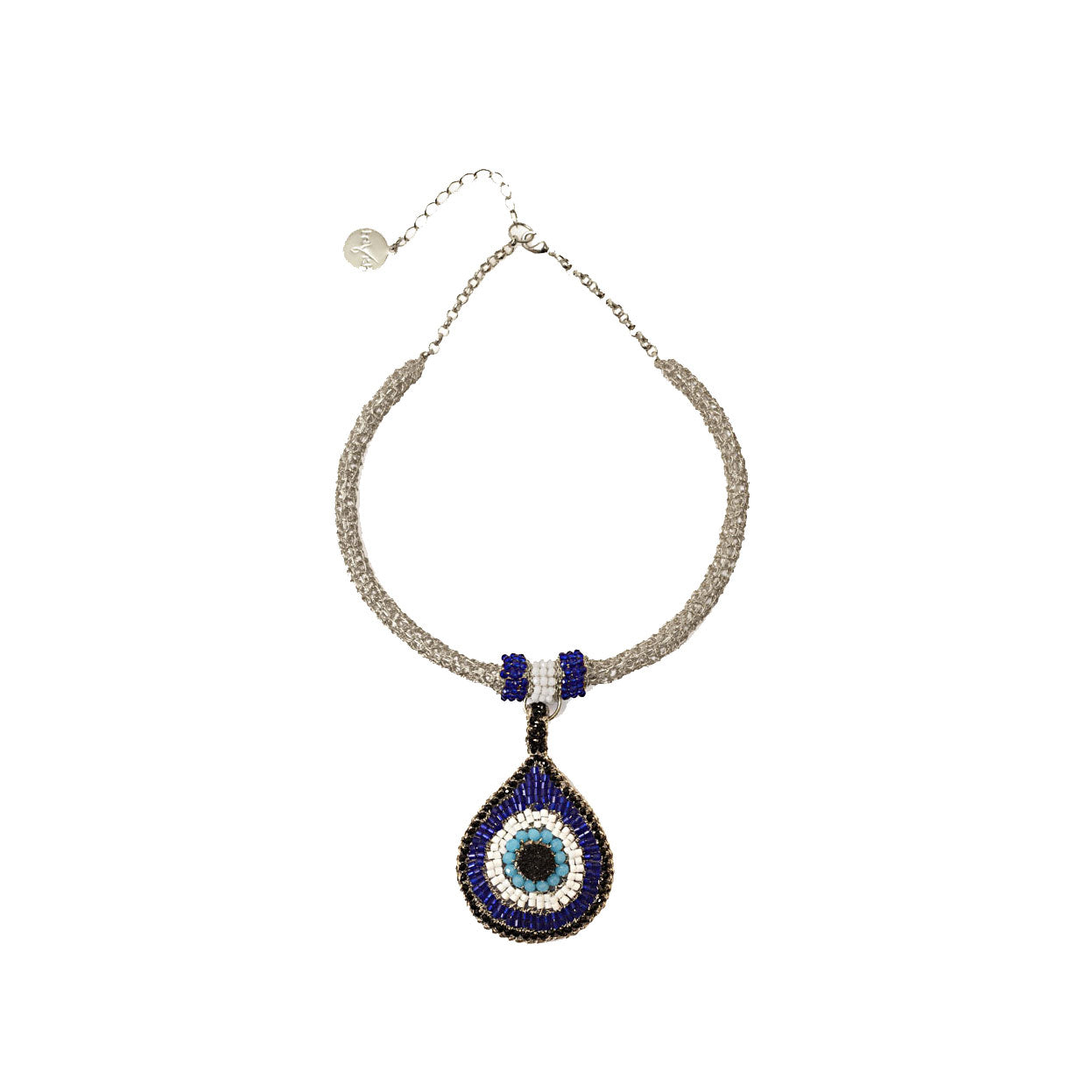 Colar de Crochê Evil Eye Maxi Palladium