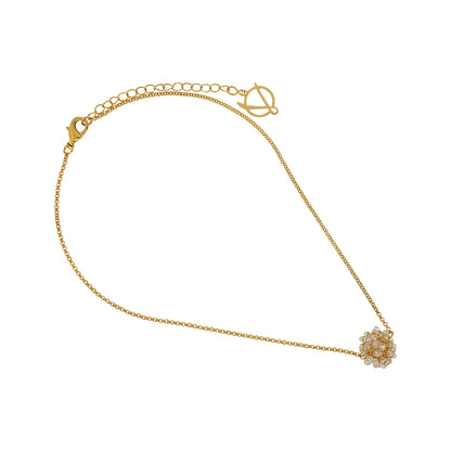 Colar de Crochê Esfera Maya Cristal