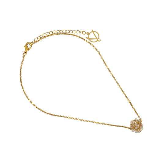 Colar de Crochê Esfera Maya Cristal