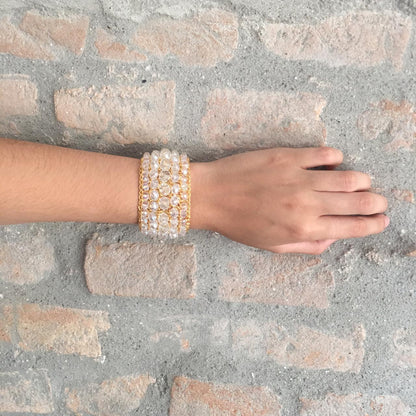 Bracelete de Crochê Cristal