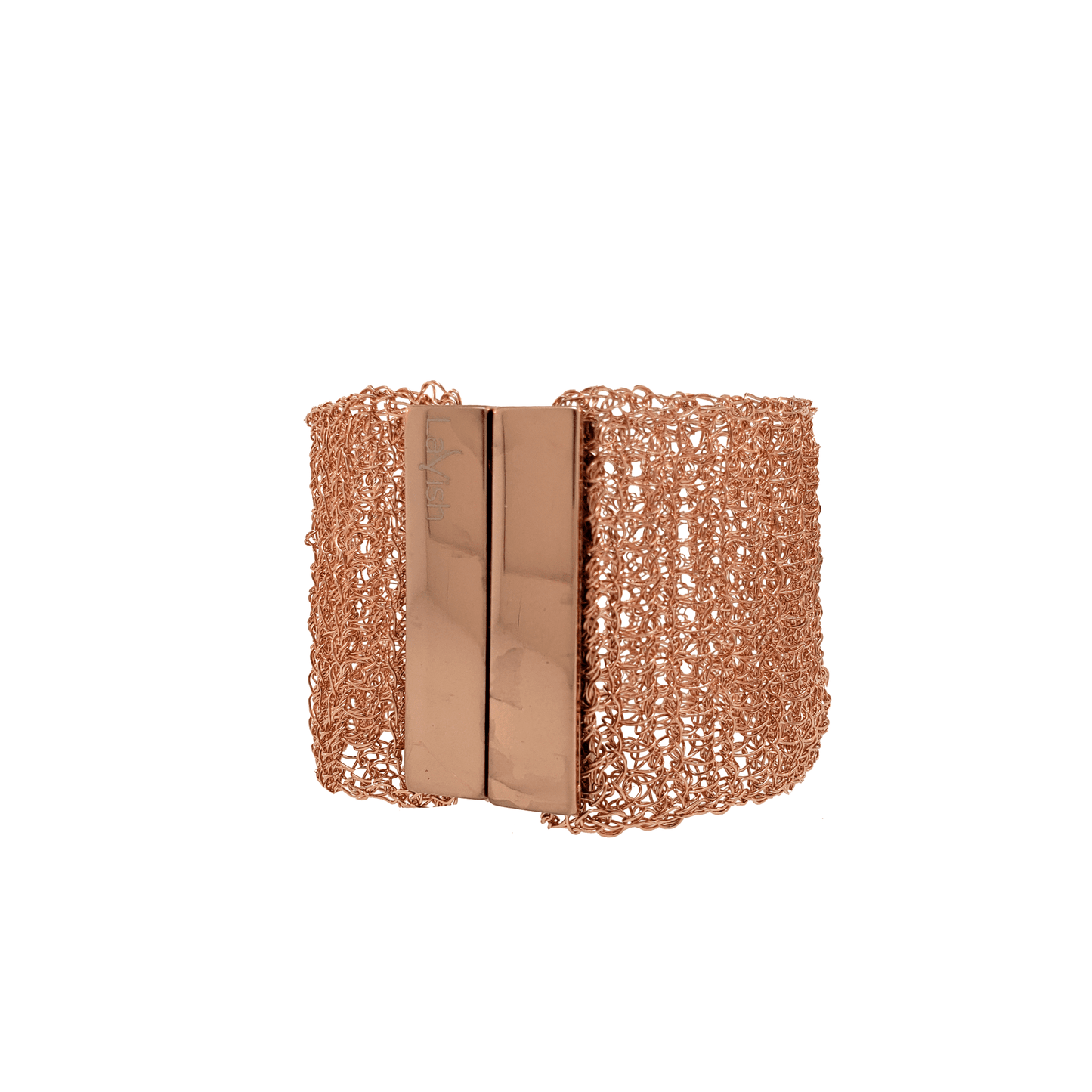 Bracelete de Crochê Rosé Gold Fino