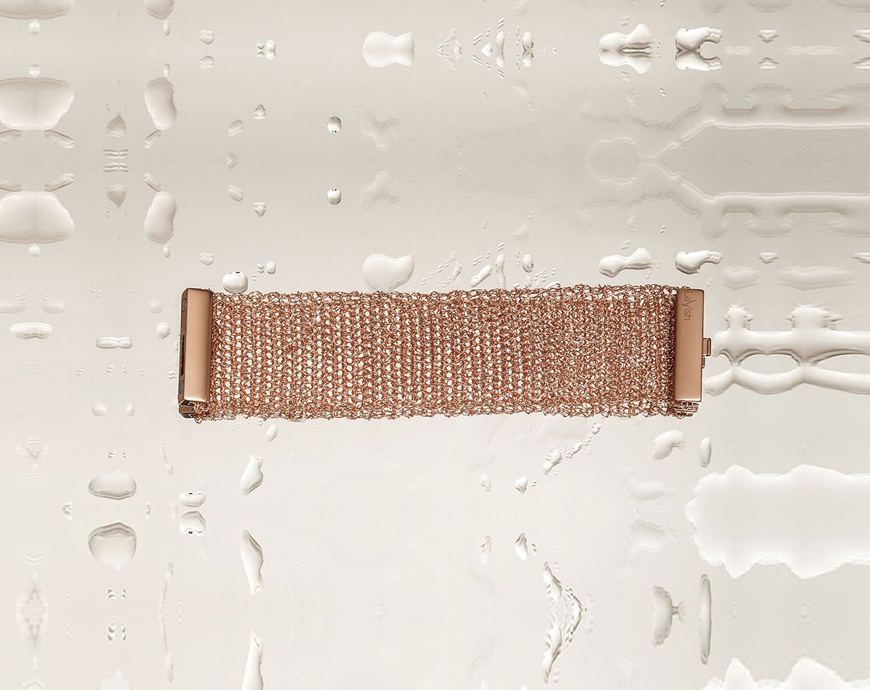 Bracelete de Crochê Rosé Gold Fino