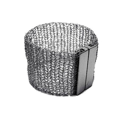 Bracelete de Crochê Ônix Fina