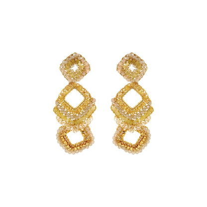 Brinco de Crochê Puzzle Dangle Maxi Dourado Roll & Sparkle Sale