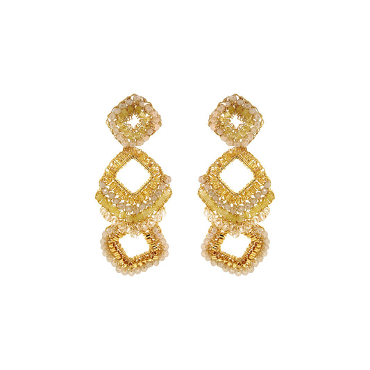 Brinco de Crochê Puzzle Dangle Maxi Dourado Roll & Sparkle Sale