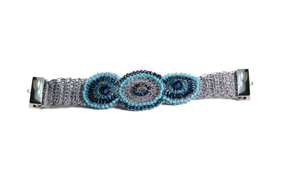 Bracelete de Crochê Cold Blue