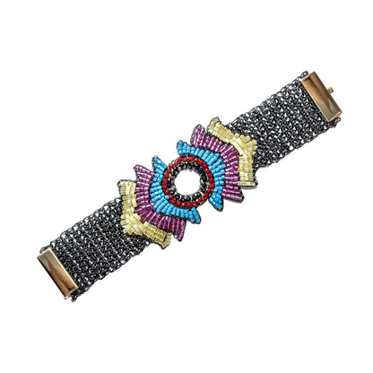Bracelete de Crochê Multicolor