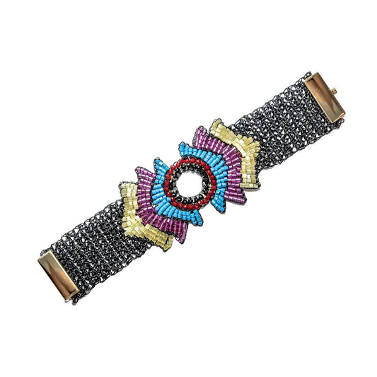 Bracelete de Crochê Multicolor